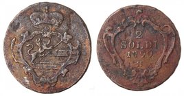 Zecche Italiane. Gorizia. Francesco II D'Asburgo. 2 Soldi 1799 S. Ae. MB+.