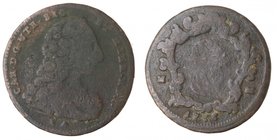 Zecche Italiane. Napoli. Carlo di Borbone. Grano 1756. Ae. qMB. NC.