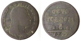 Zecche Italiane. Napoli. Ferdinando IV. 8 Tornesi 1797. Ae. MB.