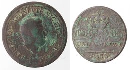 Zecche Italiane. Napoli. Ferdinando II. 1 Tornese e mezzo 1853. Ae. qBB/MB+. RRR.