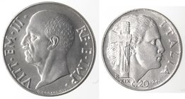 Casa Savoia. Vittorio Emanuele III. 20 centesimi 1941 anno XIX. Ac. BB.