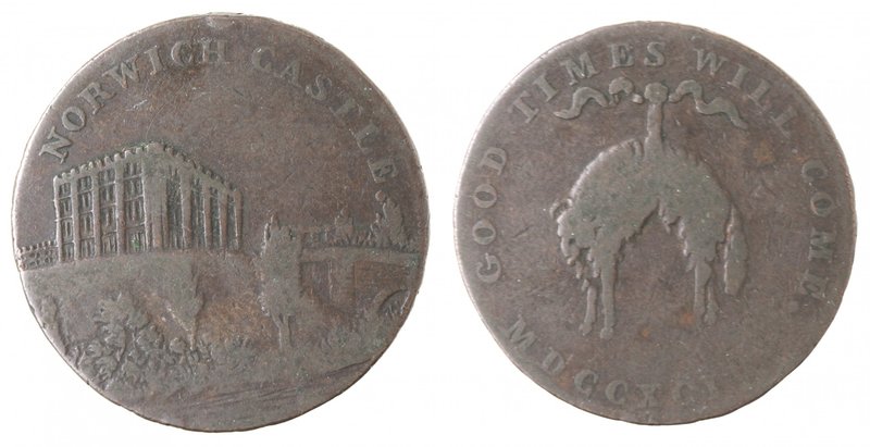 Monete Estere. Gran Bretagna. Norfolk. Norwich. Halfpenny Token 1794. Ae. MB.