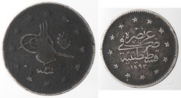 Monete Estere. Turchia. 2 Kurus 1903. Ag. Peso gr. 2,28. MB.