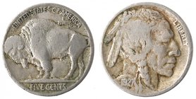 Monete Estere. Usa. 5 Cents 1927 Bufalo. Ae-Ni. MB.