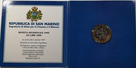 San Marino. 1000 Lire 1997. FDC. Confezione della zecca.