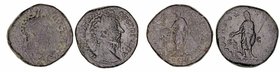 Marco Aurelio
Sestercio. AE. (161-180). Lote de 2 monedas. BC.