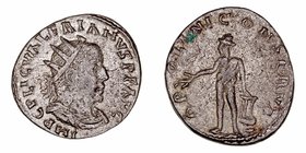 Valeriano I
Antoniniano. VE. Roma. (253-260). R/APOLINI CONSERVA. Apolo estante a la izq. portando rama y lira. 3.01g. RIC.73. MBC.