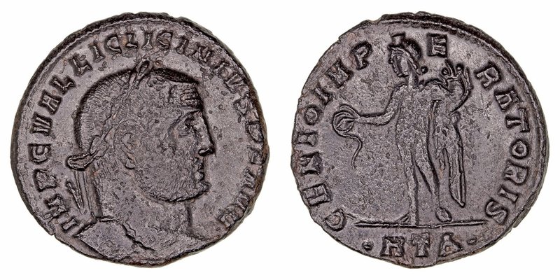Licinio
Follis. AE. (313-316). R/GENIO IMPERATORIS, en exergo HTA. 5.94g. RIC.4...