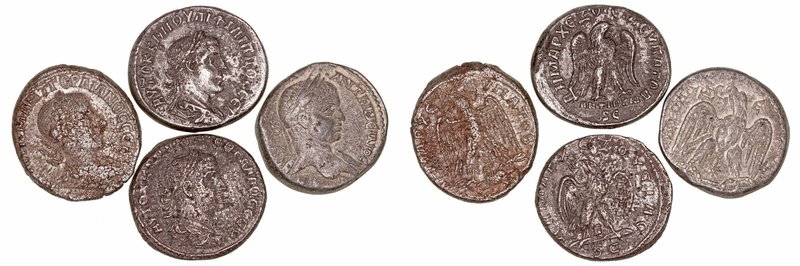 Lotes de Conjunto
Tetradracma. VE. Lote de 4 monedas. Caracalla, Gordiano y Fil...