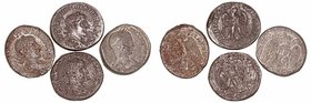 Lotes de Conjunto
Tetradracma. VE. Lote de 4 monedas. Caracalla, Gordiano y Filipo. Interesante lote. MBC- a BC.