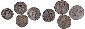 Lotes de Conjunto
Antoniniano. AE. Lote de 4 monedas. Filipo, Probo, Aureliano y Diocleciano. MBC+ a MBC-.