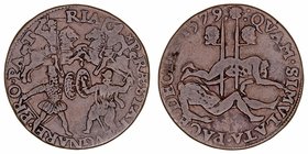 Felipe II
Jetón. AE. Dordrecht. 1579. Felipe II para la pacificación de los Países Bajos nombra para cargo al Duque de Alba, que entre otras medidas ...