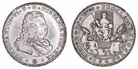 Fernando VI
Medalla. AR. Sevilla. 1746. Proclamación en Sevilla. Las figuras sin nimbo. 10.64g. 33.00mm. H.27. Muy escasa así. MBC+.