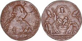 Carlos III
Medalla. AE. Sevilla. 1759. Proclamación en Sevilla. Golpecitos y marquitas. 13.29g. 34.00mm. H.41. (BC).