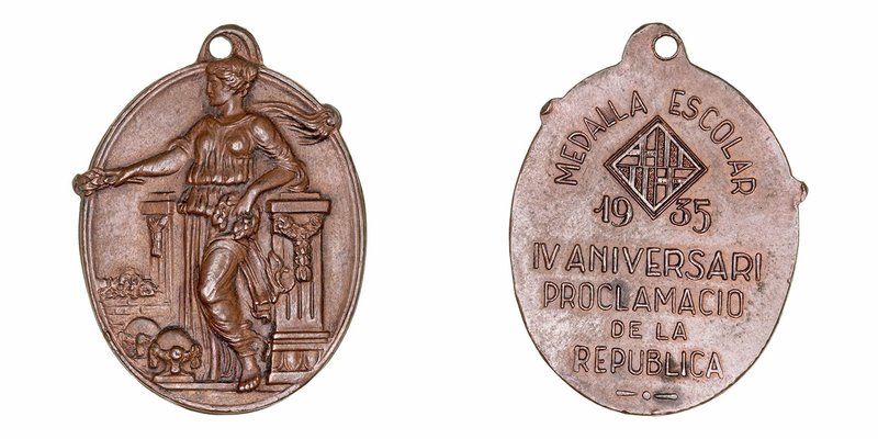 II República
Medalla. AE. Barcelona. 1935. IV Aniversario de la proclamación de...