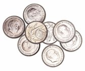 Estado Español
5 Pesetas. Cuproníquel. Lote de 8 monedas. 1957 *61 (2), *62 (3) y *64 (3). SC- a EBC+.