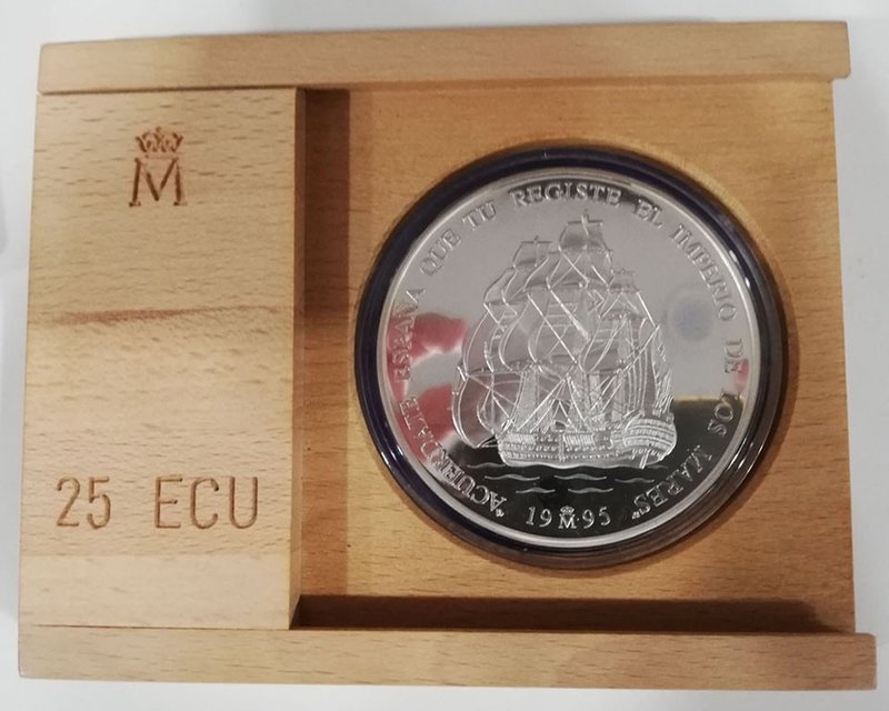 Juan Carlos I
25 Ecu. AR. 1995. La Marina Española. En estuche original (sobre ...