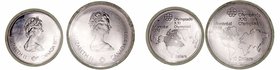 Canadá Isabel II
AR. Lote de 2 monedas. 5 y 10 Dólares 1973 (Olimpiada de Montreal). Encapsuladas (cápsulas algo fatigadas). SC.
