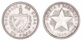 Cuba 
Peso. AR. 1932. 26.67g. KM.15.2. MBC.