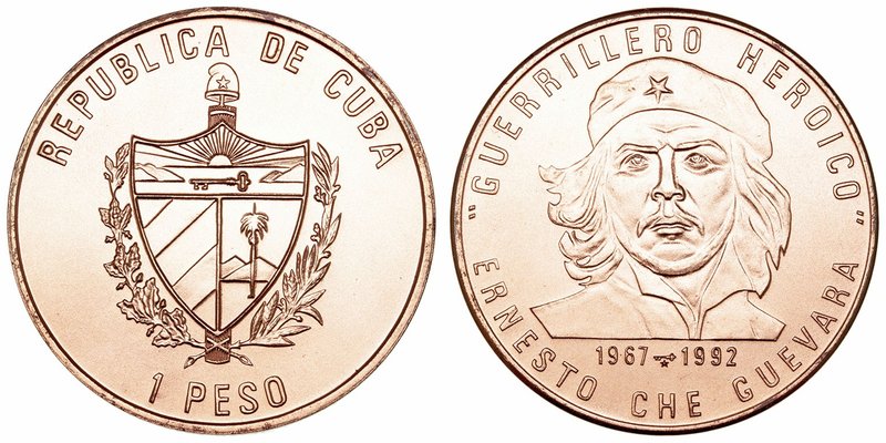 Cuba 
Peso. AE. 1992. Ernesto Che Guevara. 29.62g. KM.396. EBC.