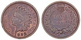 Estados Unidos 
Cent. AE. 1892. 3.06g. KM.90a. BC+.