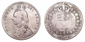 Gran Bretaña Victoria
1/2 Corona. AR. 1890. 13.55g. KM.764. BC-.