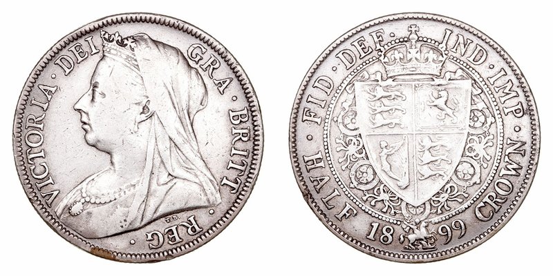 Gran Bretaña Victoria
1/2 Corona. AR. 1899. 13.92g. KM.782. MBC-.