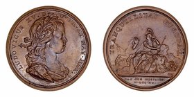 Luis XV
Medalla. AE. (1720). Paz con España. Grabador I.B. (acuñación del siglo XIX). Bella pieza con muy bonita pátina. 31.36g. 41.00mm. EBC.