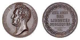 Francia
Medalla. Estaño. Luis Felipe I, 1831. Grabador Gayrard y Caqué.. 40.00mm. Ligeros golpecitos en listel. MBC+.