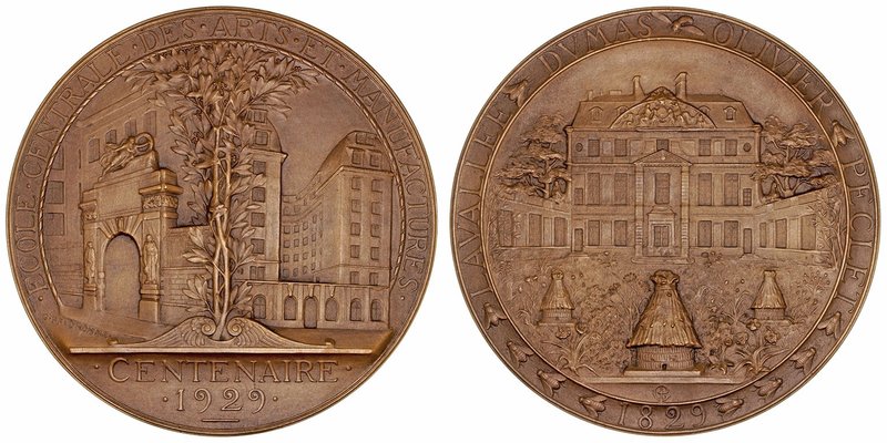 Medalla. AE. 1929. París. Centenario de la Escuela central de Artes y Manufactur...