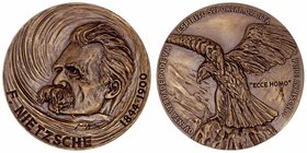 Medalla. AE. F. Nietzsche, 1844-1900. Numerada en el canto. 233.06g. 80.00mm. EBC.