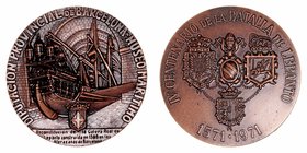 Medalla. AE. Barcelona. 1971. IV Centenario de la Batalla de Lepanto. Diputación Provincial de Barcelona. 118.83g. 60.00mm. EBC+.