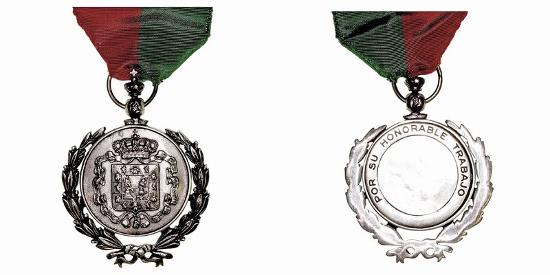 Medalla. AR. Medalla de plata al Mérito por la ciudad de Granada. 34.00mm. Con c...