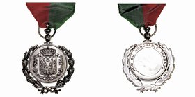 Medalla. AR. Medalla de plata al Mérito por la ciudad de Granada. 34.00mm. Con cinta y pasador. EBC.