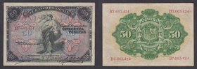Banco de España
50 Pesetas. 24 septiembre 1906. Serie B. ED.315a. MBC+.