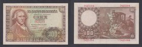 Estado Español, Banco de España
100 Pesetas. 2 mayo 1948. Sin serie. Planchado. ED.456. (EBC).