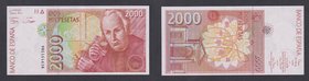 Juan Carlos I, Banco de España
2000 Pesetas. 24 abril 1992. Serie 9C. Gran ejemplar. ED.482Ab. Escaso. SC-.