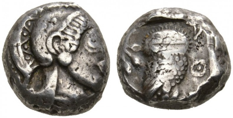 CLASSICAL COINS 
 ATTICA 
 ATHENS 
 Tetradrachm, about 480 BC. AR 16.81 g. He...