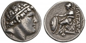 CLASSICAL COINS 
 MYSIA 
 KINGDOM OF PERGAMUM 
 EUMENES I, king 262-241 BC. Tetradrachm. AR 17.02 g. Diademed head of deified Philetaerus r. Rev. F...