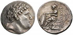 CLASSICAL COINS 
 MYSIA 
 KINGDOM OF PERGAMUM 
 Tetradrachm. AR 16.91 g. Head of deified Philetaerus r., wearing diadem-entwined laurel wreath. Rev...