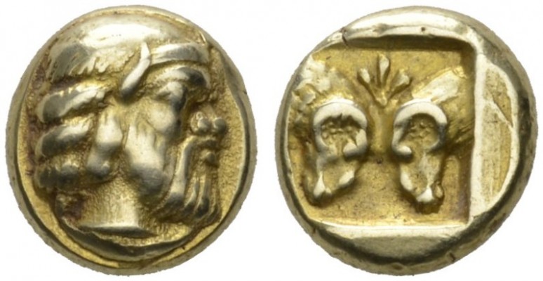 CLASSICAL COINS 
 ISLAND OF LESBOS 
 MYTILENE 
 Hecte, electrum, about 450 BC...