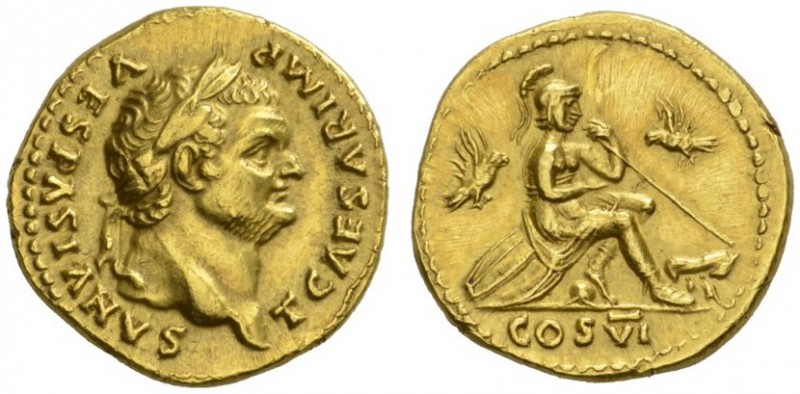ROMAN COINS 
 IMPERIAL COINAGE 
 TITUS, Caesar under Vespasianus, 69-79. Aureu...