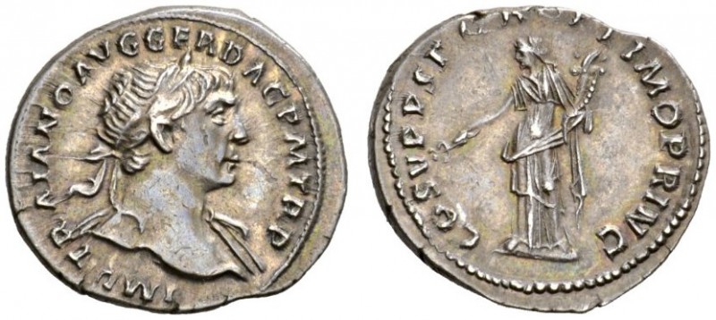 ROMAN COINS 
 IMPERIAL COINAGE 
 Denarius, about 105-107. AR 3.14 g. IMP TRAIA...