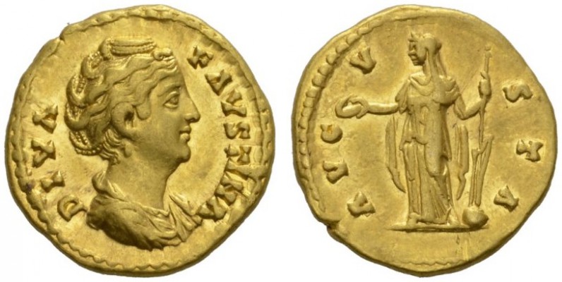 ROMAN COINS 
 IMPERIAL COINAGE 
 Aureus, posthumous, 141 and later. AV 7.32 g....