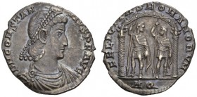 ROMAN COINS 
 IMPERIAL COINAGE 
 Miliarense, Aquileia , 352-355. AR 4.14 g. DN CONSTAN - TIVS PF AVG Diademed, draped and cuirassed bust r. Rev. FEL...