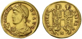 ROMAN COINS 
 IMPERIAL COINAGE 
 Solidus, Nicomedia, donativum struck for the celebration of the 2nd Consulate of Valentinianus I and Valens, Januar...