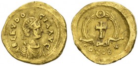 COINS OF EAST ROME AND BYZANCE 
 Tremissis, gold, Constantinople , 425-429. AV 1.30 g. AEL EUDO - CIA AVG Draped bust r., wearing diademed crown. Rev...