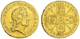EUROPEAN COINS - VARIA 
 GREAT BRITAIN 
 UNITED KINGDOM 
 George I, 1714-1727. 1/4 Guinea 1718, London. Fr. 331; Spink 3638. 2,07 g.
 GOLD. Almost...