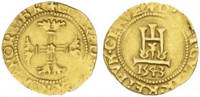 EUROPEAN COINS - VARIA 
 ITALIA 
 GENOVA 
 Repubblica (Dogi Biennali), 1528-1797. Scudo d'oro 1543. DVX ET GVBER REIPVB GENVEN. Castello su data //...