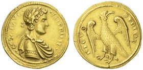 EUROPEAN COINS - VARIA 
 ITALIA 
 MESSINA 
 Federico II, 1197-1250. Augustalis s.d. CESAR AVG IMP ROM. Busto laureato volto a destra // FRIDERICVS....